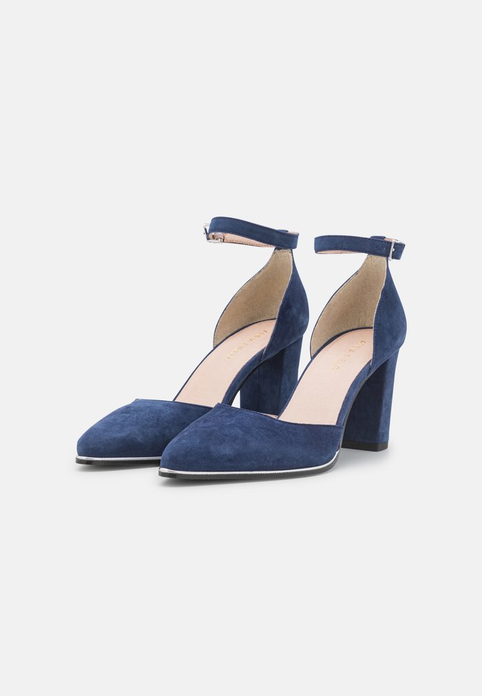 Talons Anna Field Block heel Boucle Bleu Foncé Femme | VJK-0530989